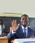 Alassane Ouattara, lors des élections locales, le 13 octobre. © SIA KAMBOU/AFP