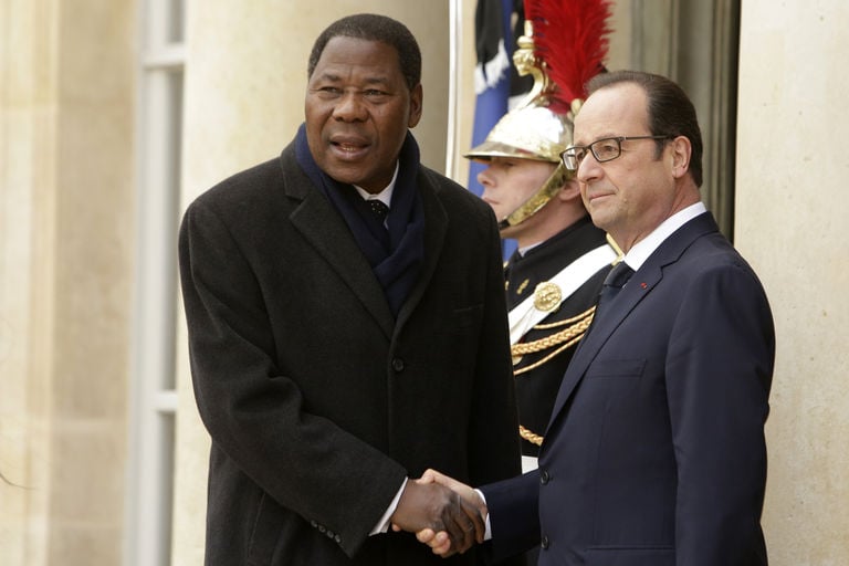 François Hollande et Boni Yayi le 11 janvier à Paris. &copy; Thibault Camus/AP/SIPA