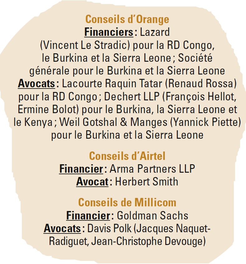 Les avocats derrière le repositionnement d'Orange en Afrique. &copy; JA