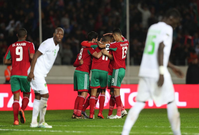 Lors du match Maroc - Mauritanie, au Maroc, pour le CHAN-2018 ce 13 janvier. &copy; DR / CAF