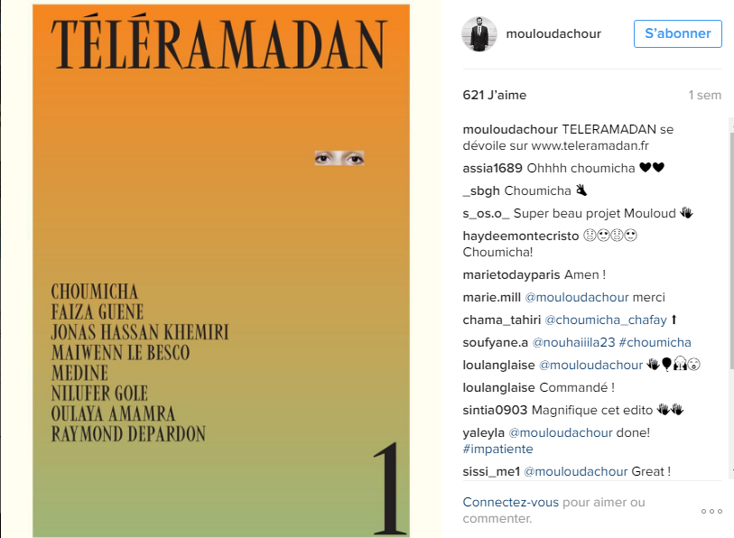 Lancement de la première édition de la revue Téléramadan, le 6 juin 2016. &copy; Instagram/Mouloud Achour