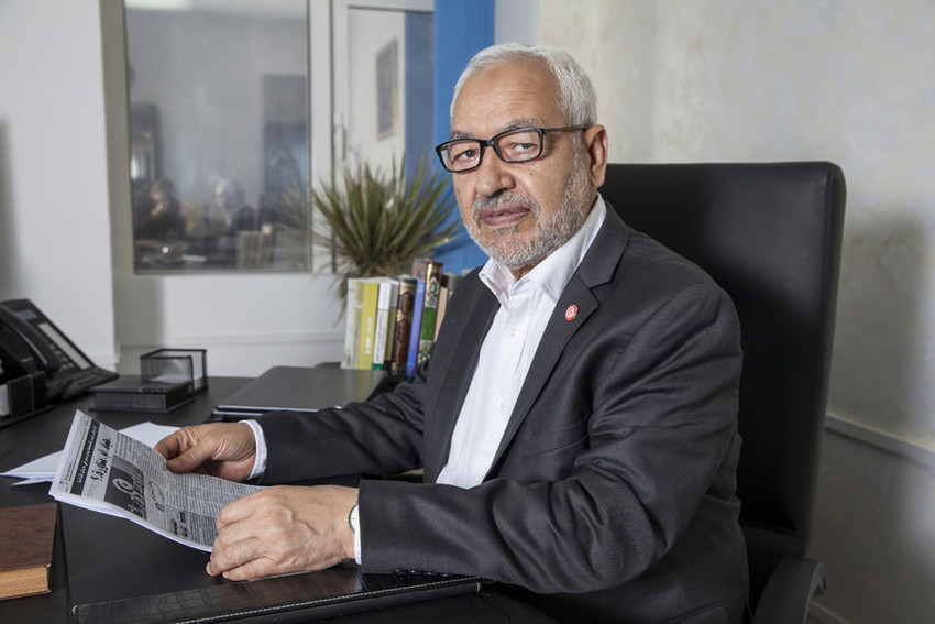 Rached Ghannouchi, chef du parti Ennahdha &copy; Ons Abid/J.A.
