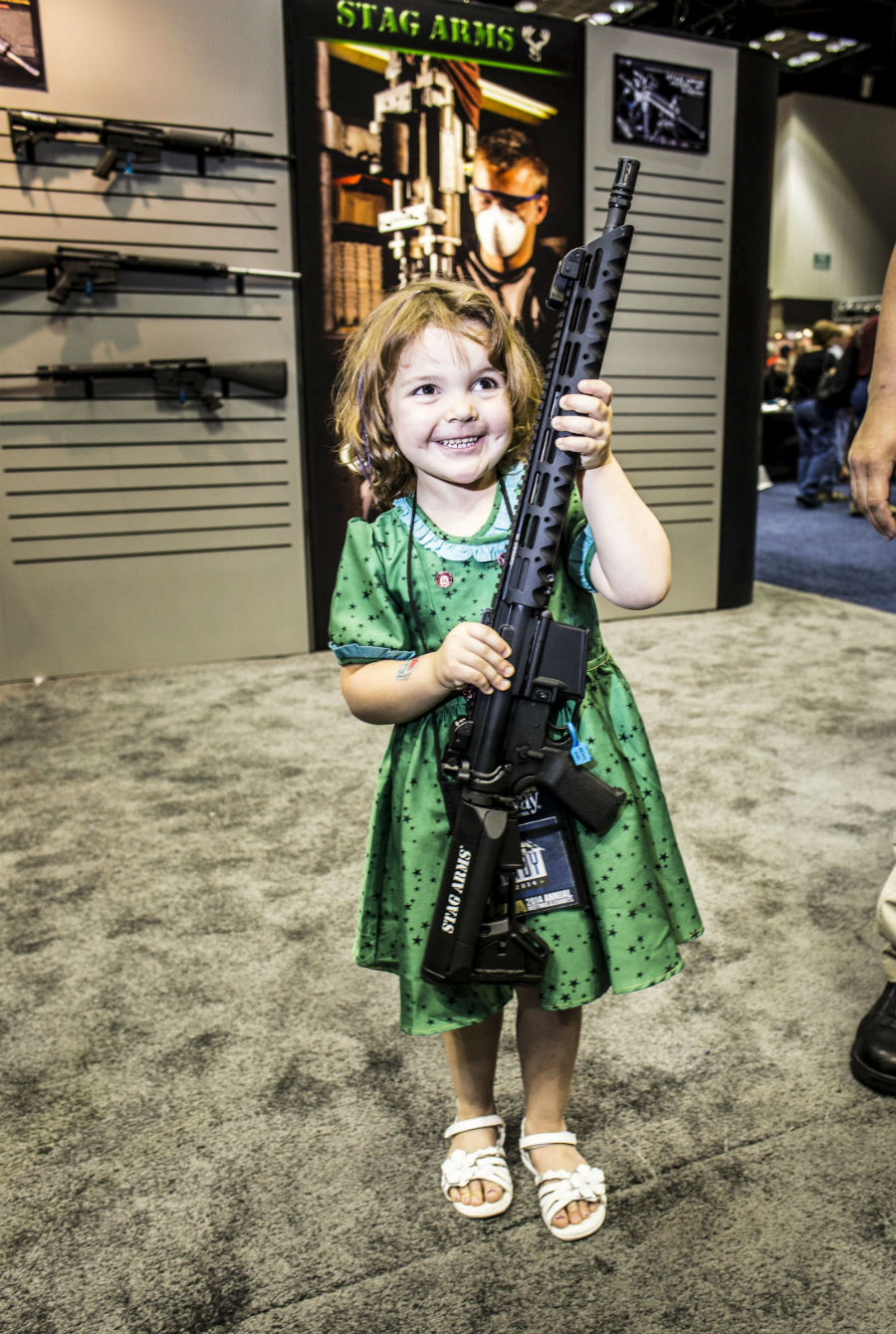 À la Convention de la National Rifle Association; en avril 2014 à Indianapolis. &copy; Mark Peterson/Redux-REA