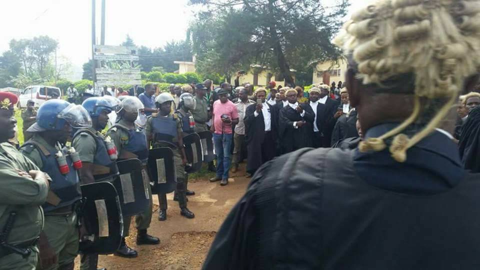 Manifestation d'avocats à Bamenda, le 8 novembre 2016. &copy; DR / Cameroon Common Law Lawyers Association