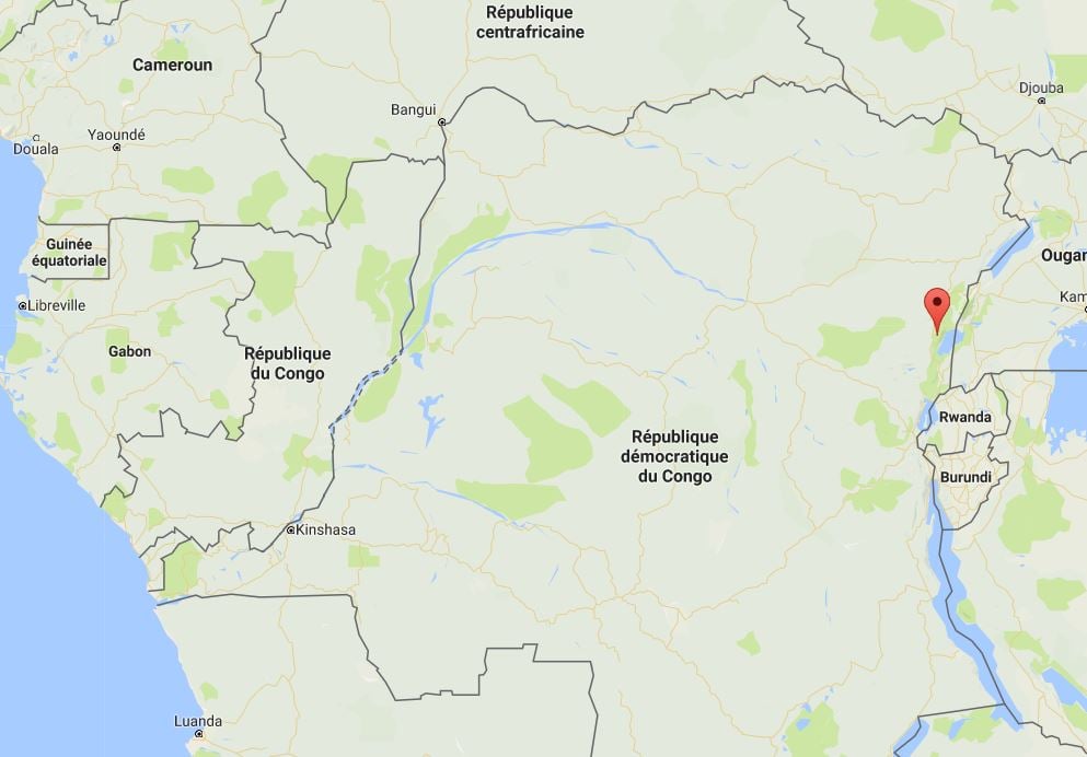 La ville de Kipese se trouve à l'est de la RDC, dans la province du Nord-Kivu. &copy; Google Maps